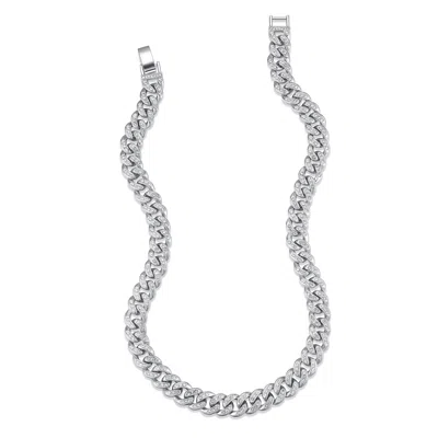Evesaddiction Men's Cz Chain Necklace In Metallic