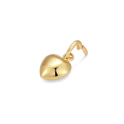 Evesaddiction Puffy Heart Hinge Charm In Gold