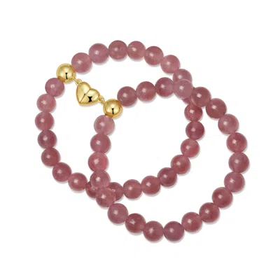 Evesaddiction Mommy And Daughter Heart To Heart Bracelet Set In Brown