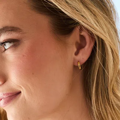 Evesaddiction Waterproof Huggie Hoops In Gold