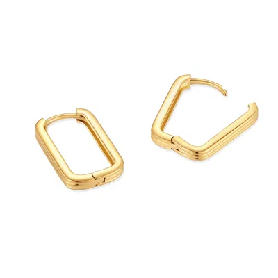 Evesaddiction Waterproof Paperclip Hoops In Gold