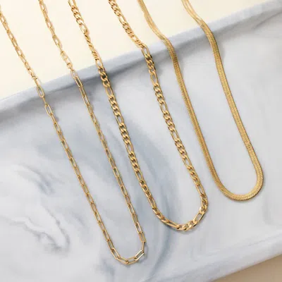 Evesaddiction Waterproof Snake Chain Necklace In Gold