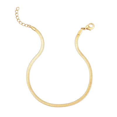 Evesaddiction Waterproof Snake Chain Bracelet In Gold