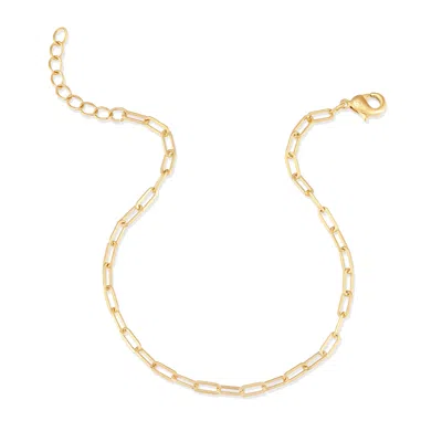 Evesaddiction Waterproof Paperclip Chain Bracelet In Gold