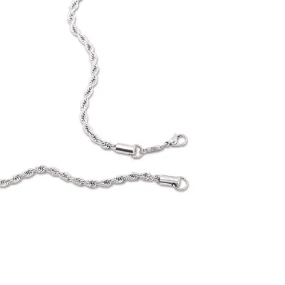 Evesaddiction Men's 4mm Rope Chain Necklace