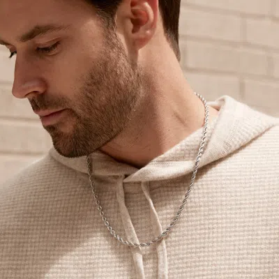 Evesaddiction Men's 4mm Rope Chain Necklace