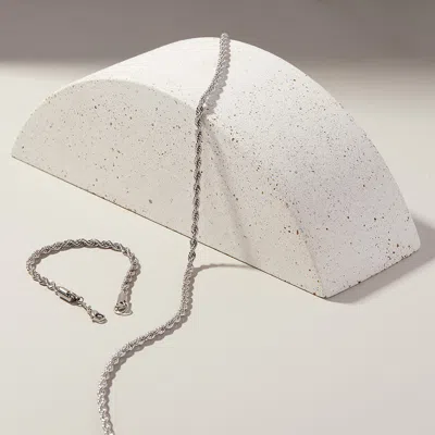 Evesaddiction Men's 4mm Rope Chain Necklace