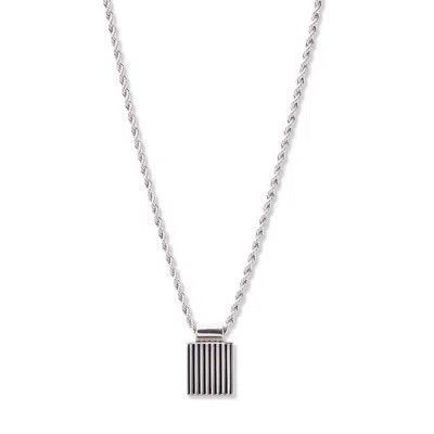 Evesaddiction Men's Textured Pendant In Metallic