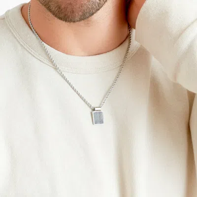 Evesaddiction Men's Textured Pendant In Metallic