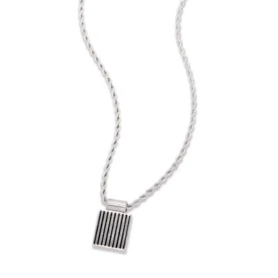 Evesaddiction Men's Textured Pendant In Metallic