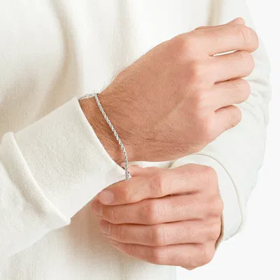 Evesaddiction Men's Rope Chain Bracelet In Metallic