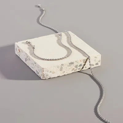 Evesaddiction Men's Rope Chain Bracelet In Metallic