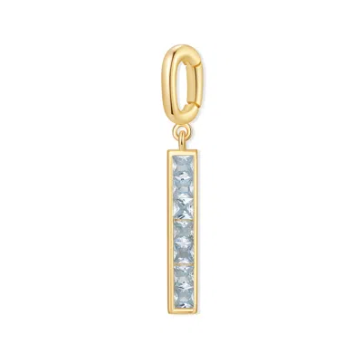 Evesaddiction Petite Stick Birthstone Charm In Gold