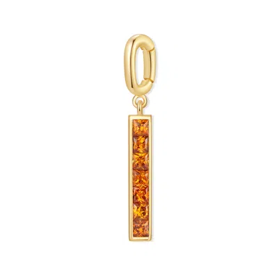 Evesaddiction Petite Stick Birthstone Charm In Gold