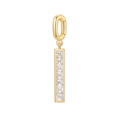 Evesaddiction Petite Stick Birthstone Charm In Gold