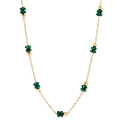 Evesaddiction Gold Beaded Birthstone Necklace - Gold / May In Gold