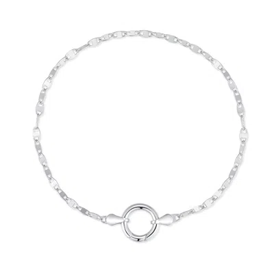 Evesaddiction Charm Mirror Chain Bracelet - Silver In Metallic