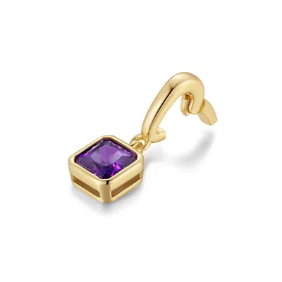 Evesaddiction Birthstone Square Hinge Charm In Gold