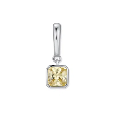 Evesaddiction Birthstone Square Hinge Charm - Silver / November In Gold