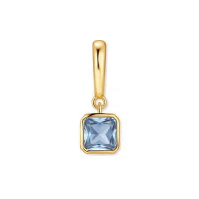 Evesaddiction Birthstone Square Hinge Charm - Gold / March In Gold