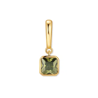 Evesaddiction Birthstone Square Hinge Charm - Gold / August In Gold