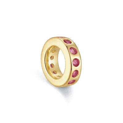 Evesaddiction Petite Birthstone Rondelle Charm - Gold / July In Multi