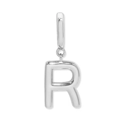 Evesaddiction Initial Hinge Charm - Silver / R In Metallic