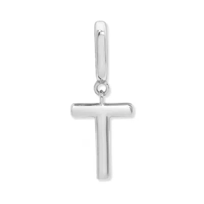 Evesaddiction Initial Hinge Charm - Silver / T In Metallic