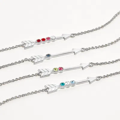 Evesaddiction Birthstone Arrow Necklace In Gold