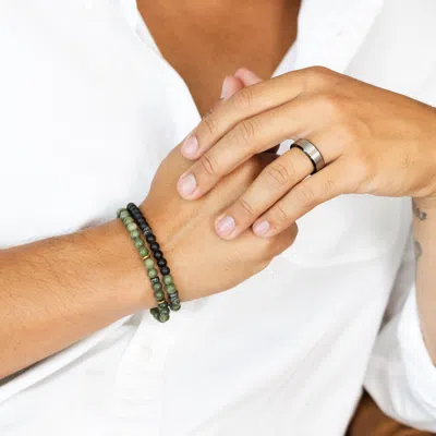 Evesaddiction Men's Jade Beaded Bracelet Set In Multi