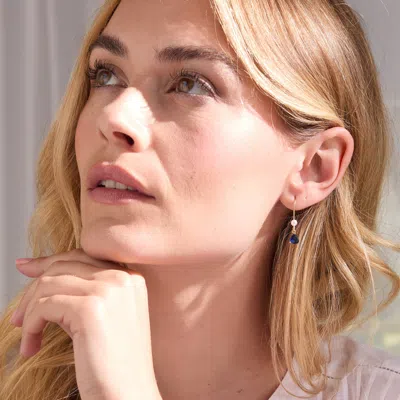 Evesaddiction Custom Birthstone Drop Pearl Earrings In Gold