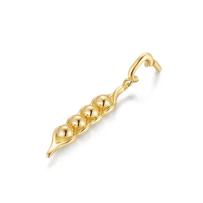 Evesaddiction Waterproof Pea In A Pod Charm In Gold