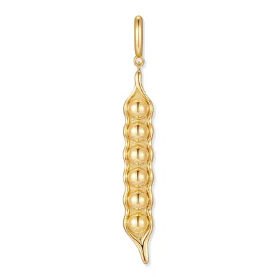 Evesaddiction Waterproof Pea In A Pod Charm In Gold