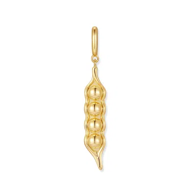 Evesaddiction Waterproof Pea In A Pod Charm In Gold