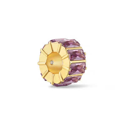 Evesaddiction Baguette Birthstone Bead Spacer In Red