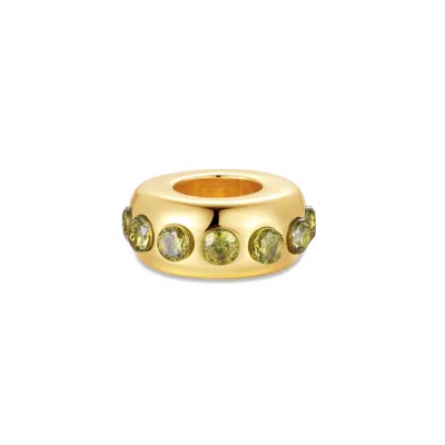 Evesaddiction Birthstone Bead Spacer - Gold / August In Gold