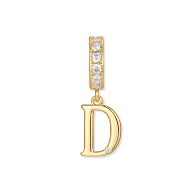 Evesaddiction Initial Dangle Charm In Gold