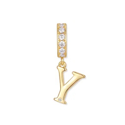 Evesaddiction Initial Dangle Charm - Gold / Y In Gold