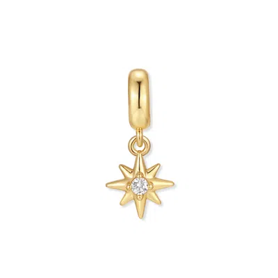 Evesaddiction Mini Starburst Dangle Spacer Charm In Gold
