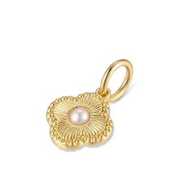 Evesaddiction Clover Dangle Charm In Gold