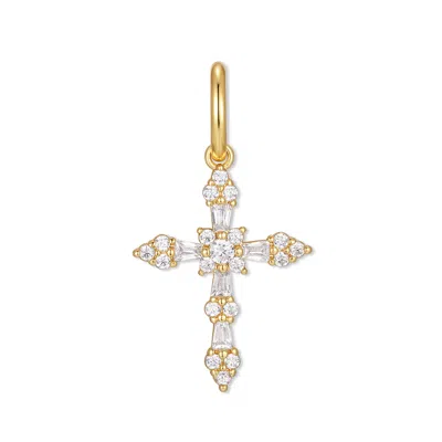 Evesaddiction Cross Dangle Charm In White