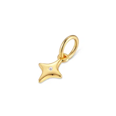 Evesaddiction Mini North Star Dangle Charm In Gold