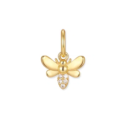 Evesaddiction Mini Bee Dangle Charm In Gold