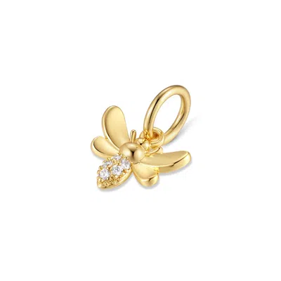 Evesaddiction Mini Bee Dangle Charm In Gold