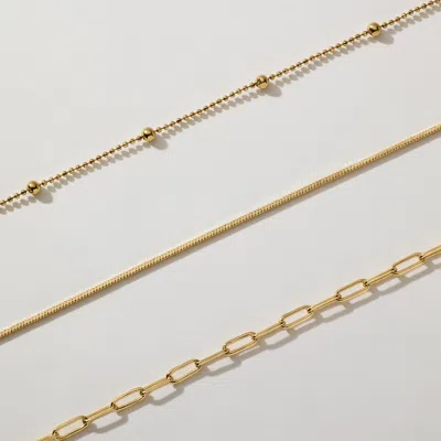 Evesaddiction Waterproof Gold Snake Chain Necklace In Gold
