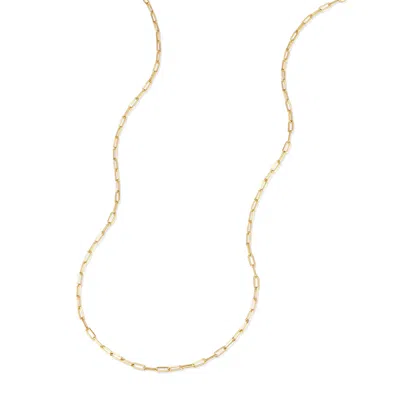 Evesaddiction Waterproof Delicate Paperclip Chain Necklace In Gold