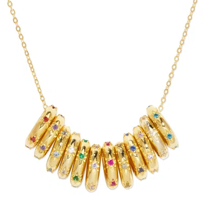 Evesaddiction Starburst Birthstone Eternity Charm In Gold