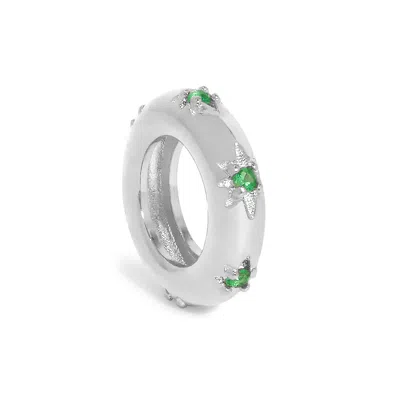 Evesaddiction Starburst Birthstone Eternity Charm - Silver / May In Silver