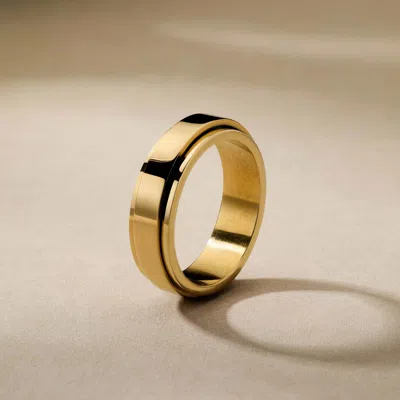 Evesaddiction Men's Gold Spinner Ring In Gold