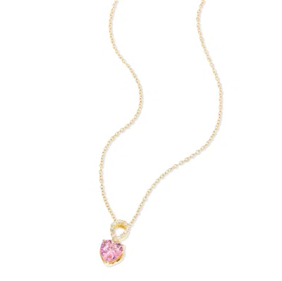 Evesaddiction Infinity Custom Heart Birthstone Necklace In Gold